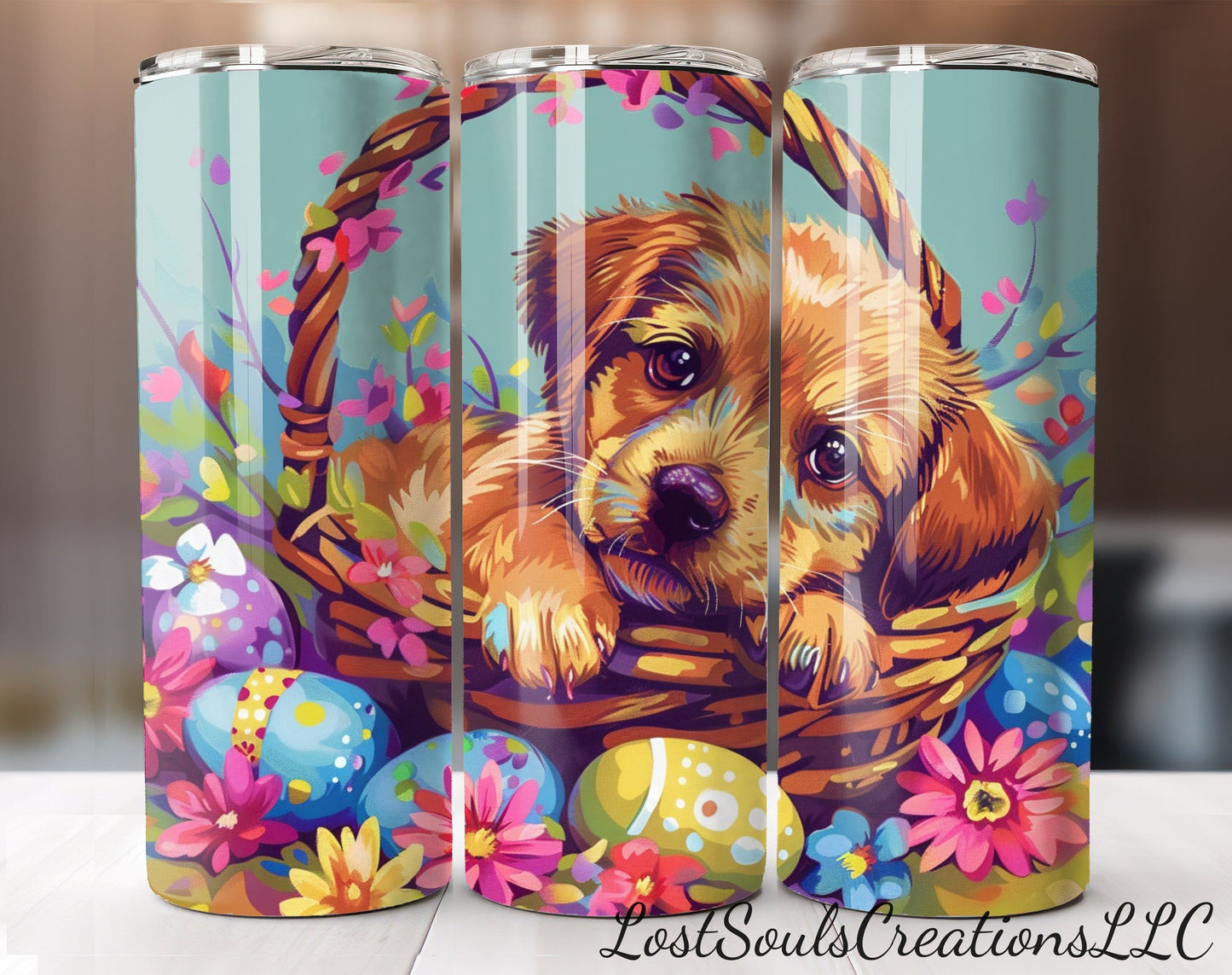 Easter Themed Puppy Tumbler