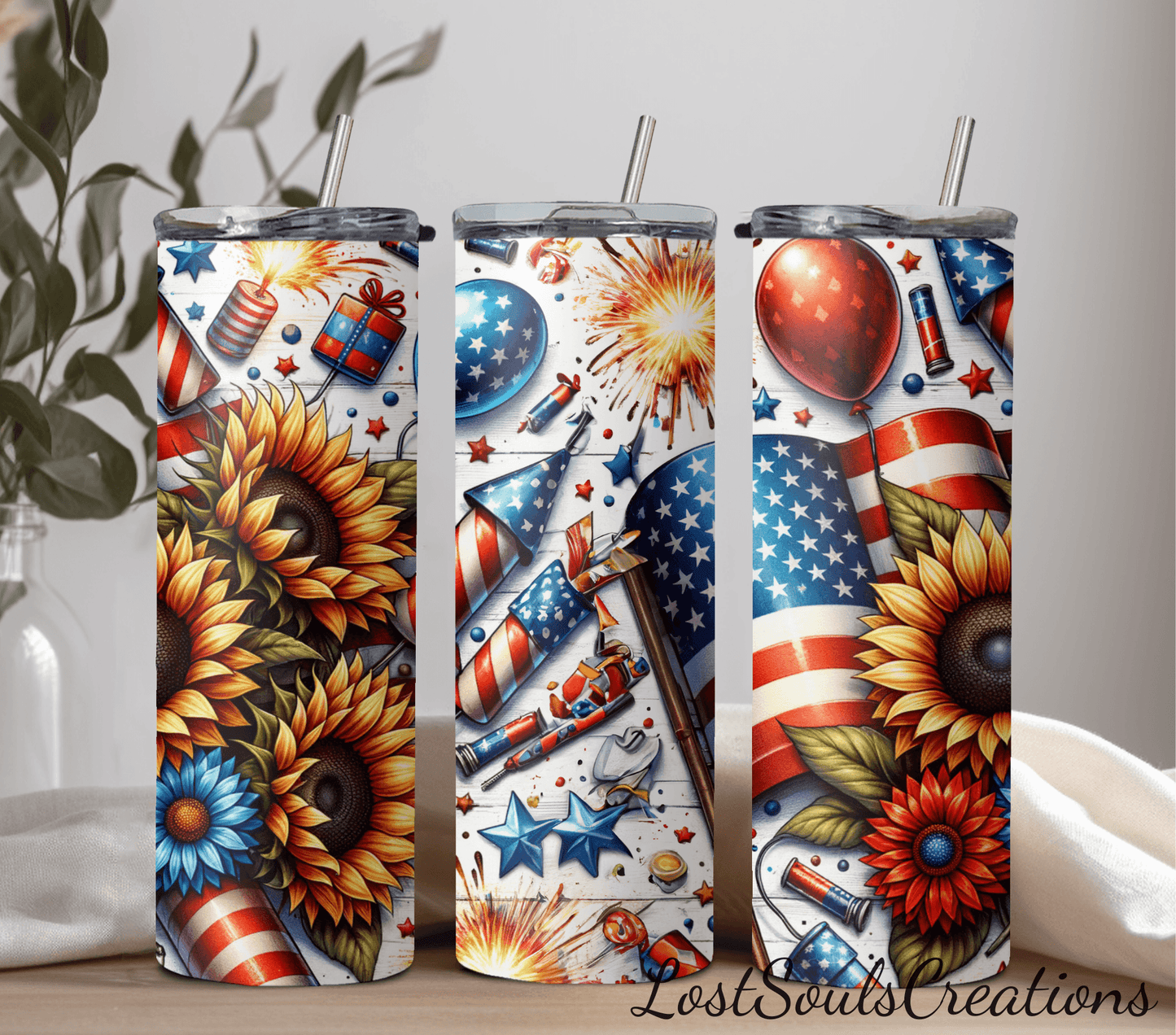 20oz Tumbler 4th of July