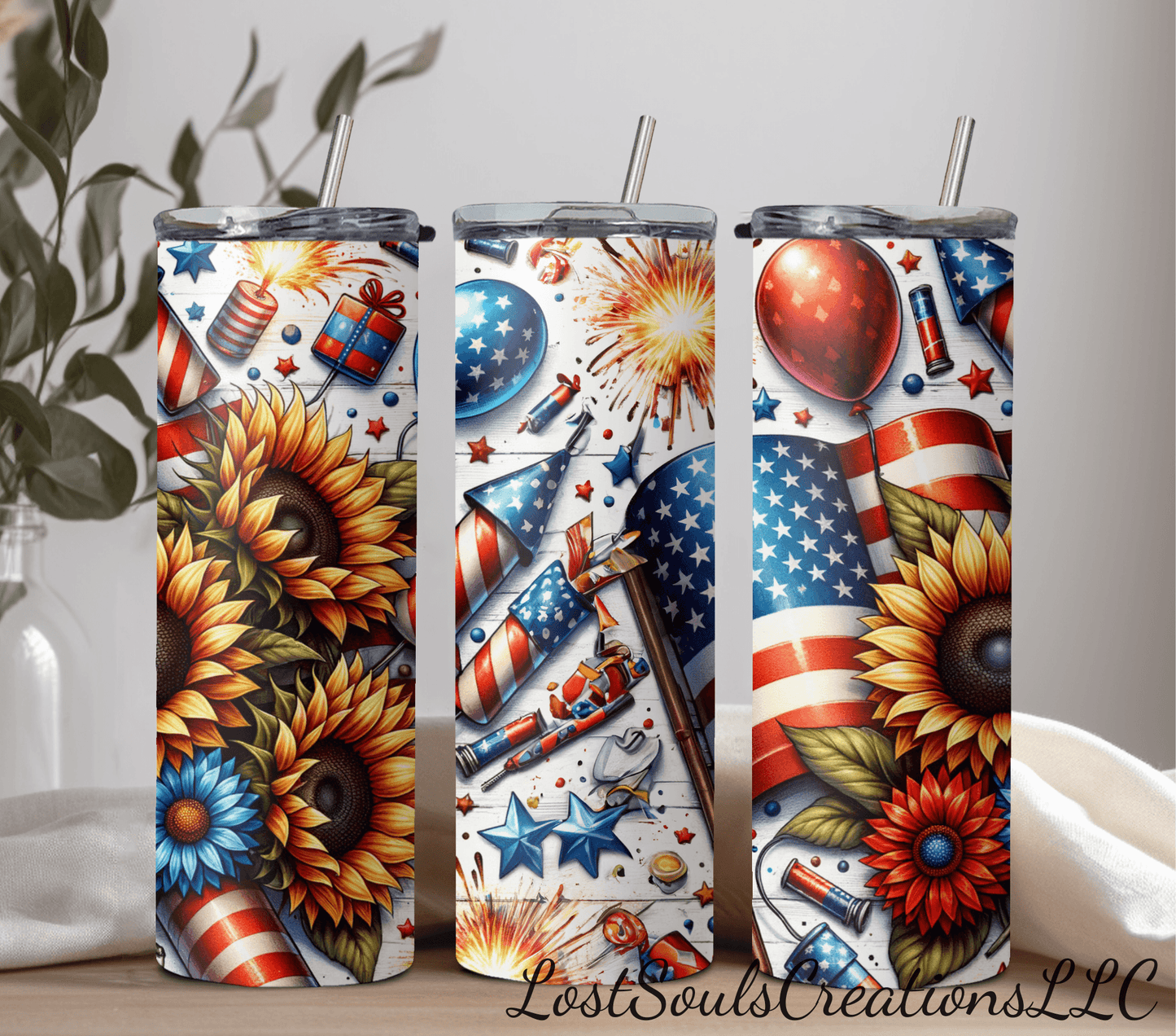 20oz Tumbler 4th of July