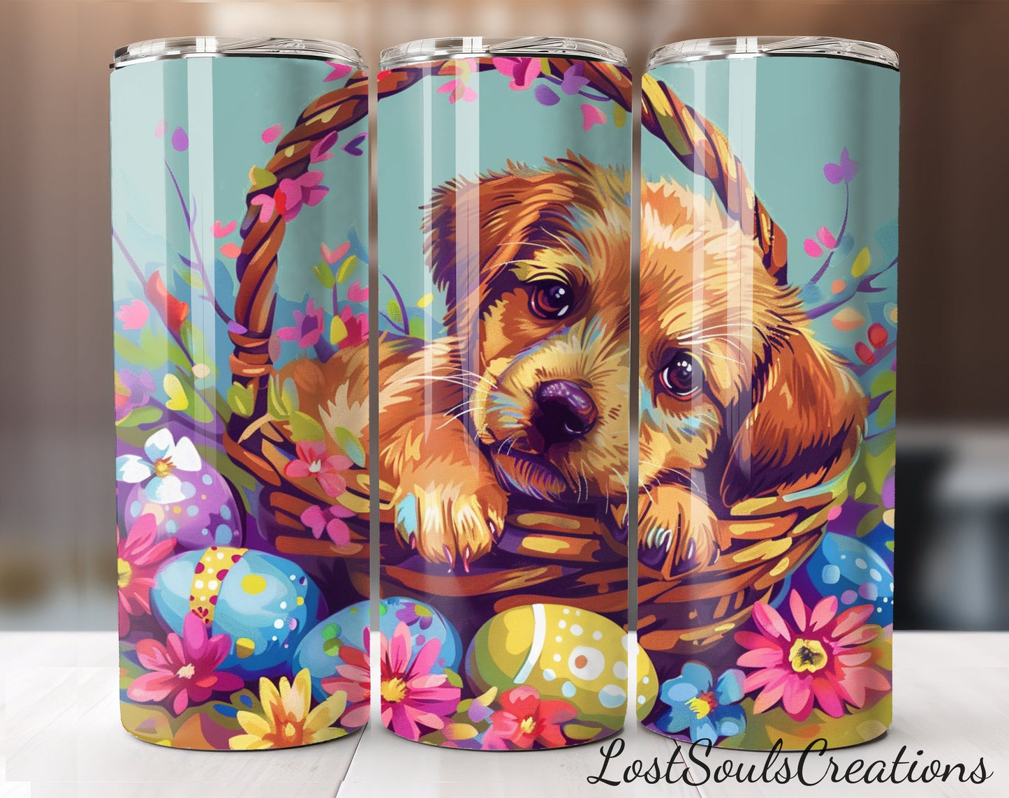 Easter Themed Puppy Tumbler